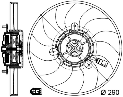 Mahle Original Ventilatorwiel-motorkoeling CFF 171 000S