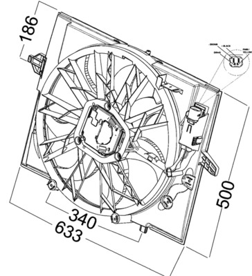 Mahle Original Ventilatorwiel-motorkoeling CFF 215 000P