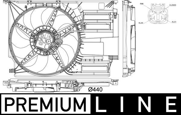 Ventilatorwiel-motorkoeling Mahle Original CFF 402 000P