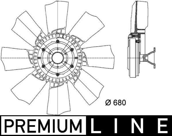 Mahle Original Ventilatorwiel-motorkoeling CFF 425 000P