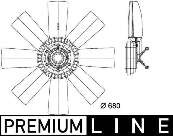 Mahle Original Ventilatorwiel-motorkoeling CFF 432 000P