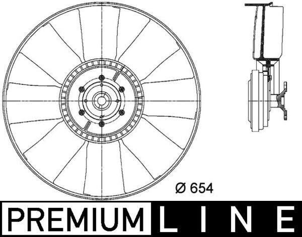 Mahle Original Ventilatorwiel-motorkoeling CFF 436 000P