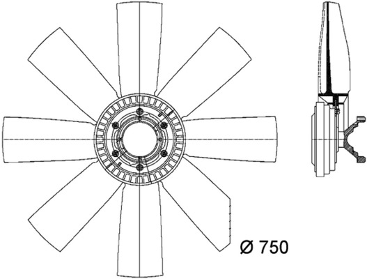 Mahle Original Ventilatorwiel-motorkoeling CFF 437 000P