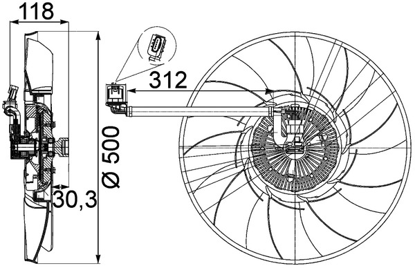 Mahle Original Ventilatorwiel-motorkoeling CFF 468 000P