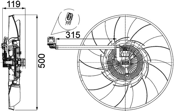 Mahle Original Ventilatorwiel-motorkoeling CFF 469 000P