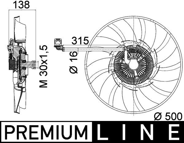 Mahle Original Ventilatorwiel-motorkoeling CFF 471 000P