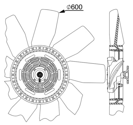 Mahle Original Ventilatorwiel-motorkoeling CFF 511 000P