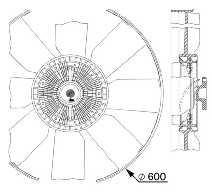 Mahle Original Ventilatorwiel-motorkoeling CFF 512 000P