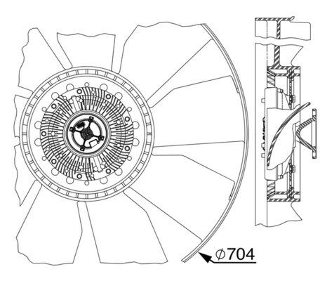 Mahle Original Ventilatorwiel-motorkoeling CFF 520 000P
