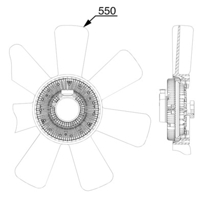 Mahle Original Ventilatorwiel-motorkoeling CFF 523 000P