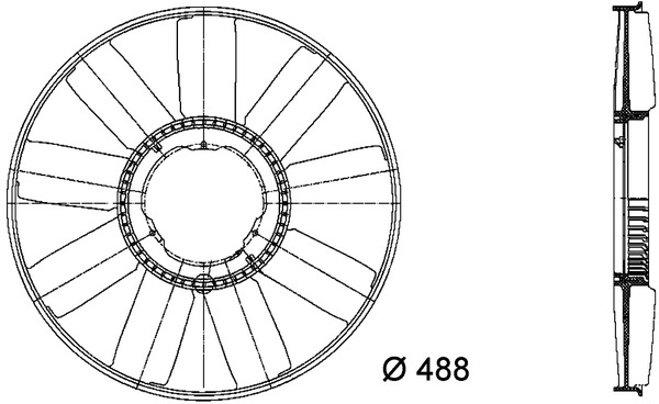 Mahle Original Ventilatorwiel-motorkoeling CFW 21 000P