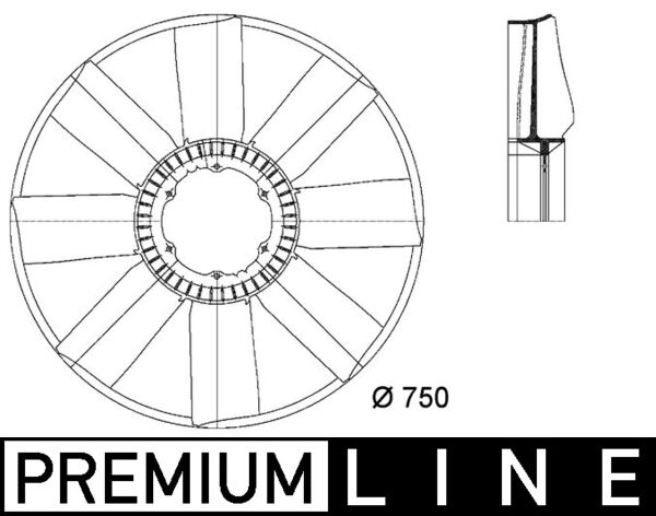 Ventilatorwiel-motorkoeling Mahle Original CFW 23 000P