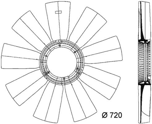 Mahle Original Ventilatorwiel-motorkoeling CFW 29 000P