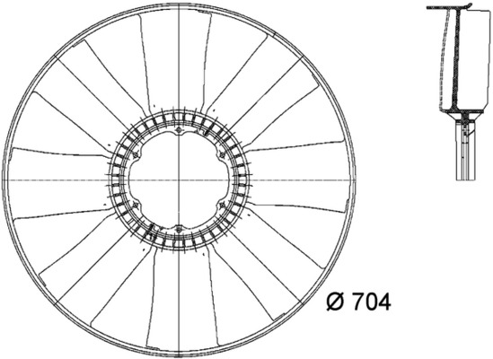 Mahle Original Ventilatorwiel-motorkoeling CFW 31 000P