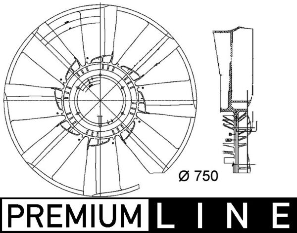 Mahle Original Ventilatorwiel-motorkoeling CFW 34 000P