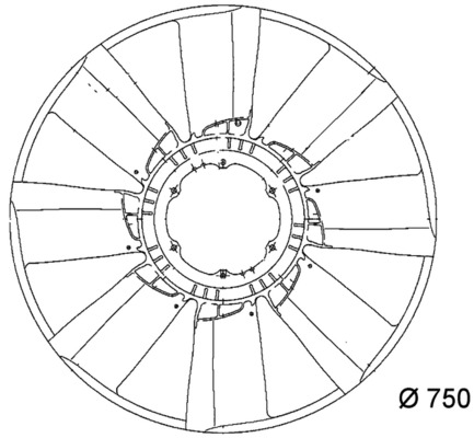 Mahle Original Ventilatorwiel-motorkoeling CFW 35 000P
