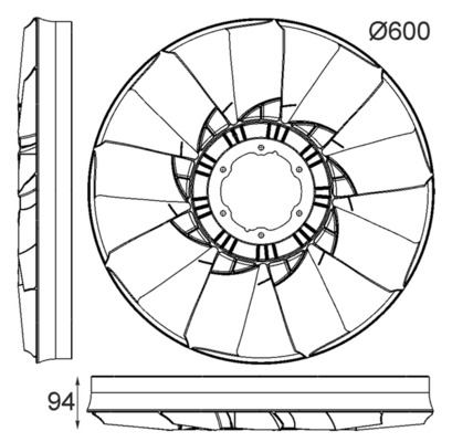 Mahle Original Ventilatorwiel-motorkoeling CFW 52 000P