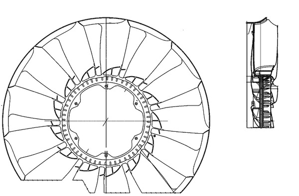 Ventilatorwiel-motorkoeling Mahle Original CFW 55 000P