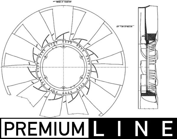 Ventilatorwiel-motorkoeling Mahle Original CFW 56 000P