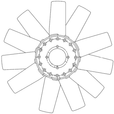 Mahle Original Ventilatorwiel-motorkoeling CFW 73 000P