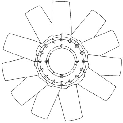 Mahle Original Ventilatorwiel-motorkoeling CFW 78 000P