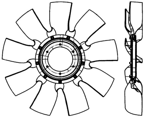 Ventilatorwiel-motorkoeling Mahle Original CFW 84 000P