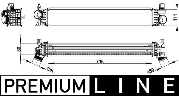 Mahle Original Interkoeler CI 148 000P