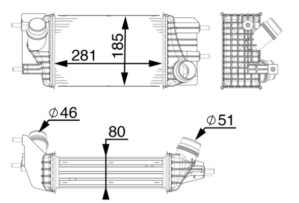 Mahle Original Interkoeler CI 154 000P