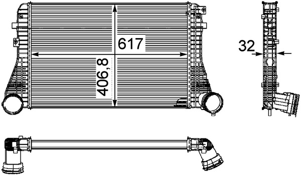 Mahle Original Interkoeler CI 161 000P