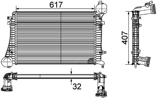 Mahle Original Interkoeler CI 162 000P