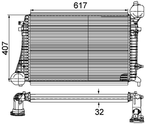 Mahle Original Interkoeler CI 167 000P