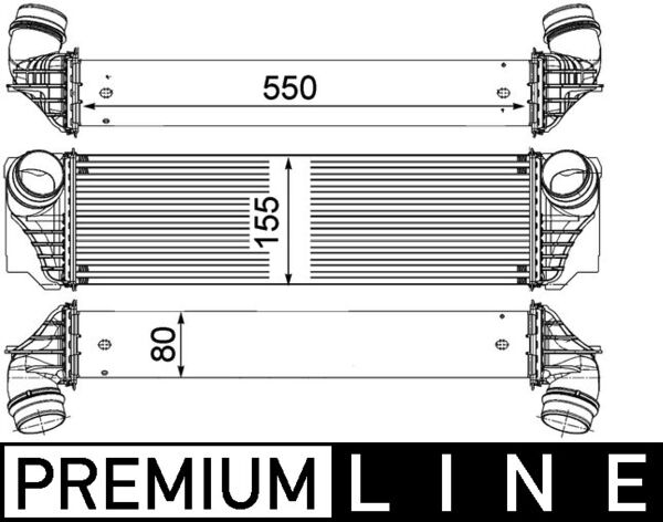 Interkoeler Mahle Original CI 183 000P