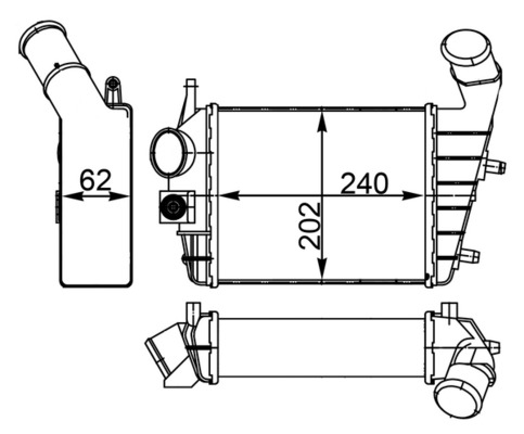 Interkoeler Mahle Original CI 195 000S