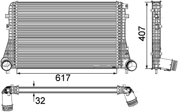 Mahle Original Interkoeler CI 208 000P