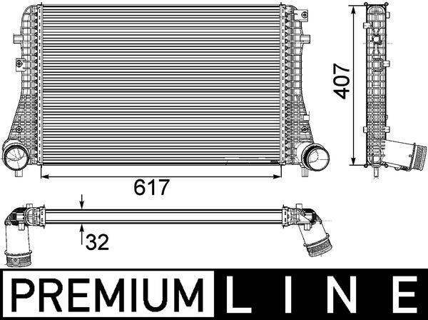 Mahle Original Interkoeler CI 208 000P