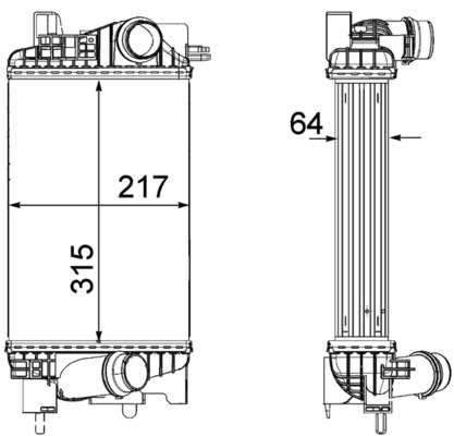 Mahle Original Interkoeler CI 262 000P