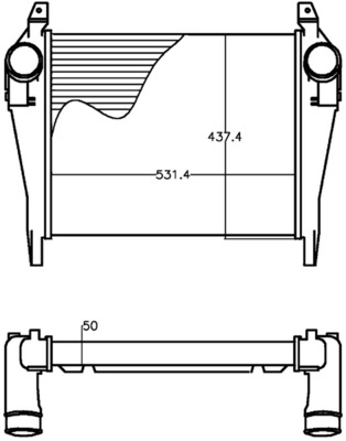 Interkoeler Mahle Original CI 267 000P
