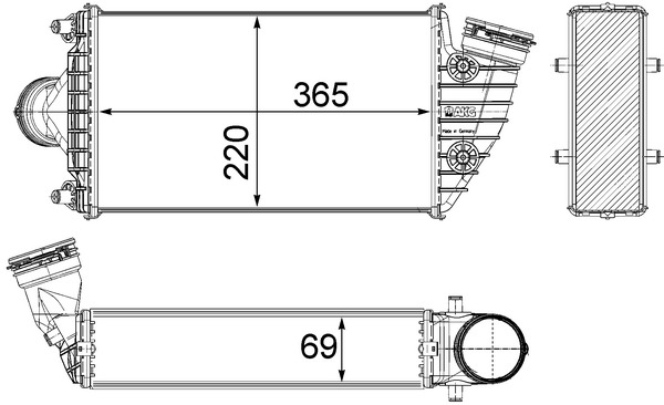 Mahle Original Interkoeler CI 380 000P