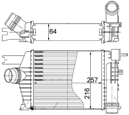 Interkoeler Mahle Original CI 498 000S