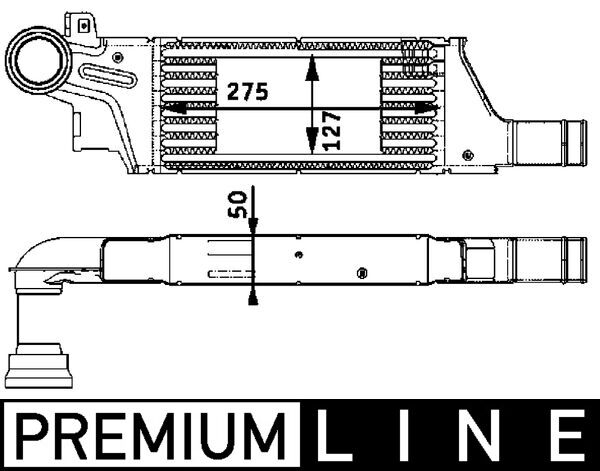 Interkoeler Mahle Original CI 61 000P