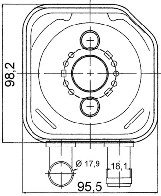 Oliekoeler motorolie Mahle Original CLC 165 000S