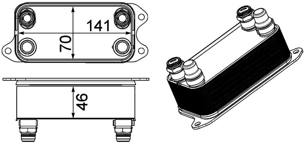 Mahle Original Oliekoeler motorolie CLC 227 000P