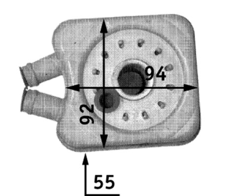 Oliekoeler motorolie Mahle Original CLC 45 000S