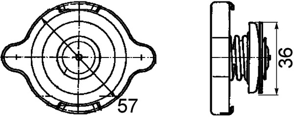 Mahle Original Radiateurdop CRB 10 000P