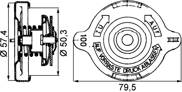 Mahle Original Radiateurdop CRB 14 000P