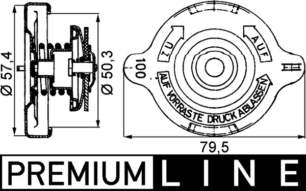 Mahle Original Radiateurdop CRB 14 000P