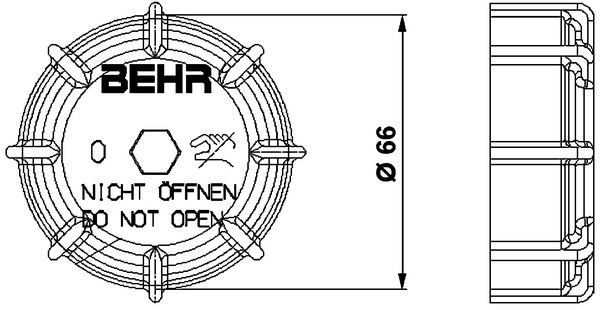 Mahle Original Radiateurdop CRTC 1 000P