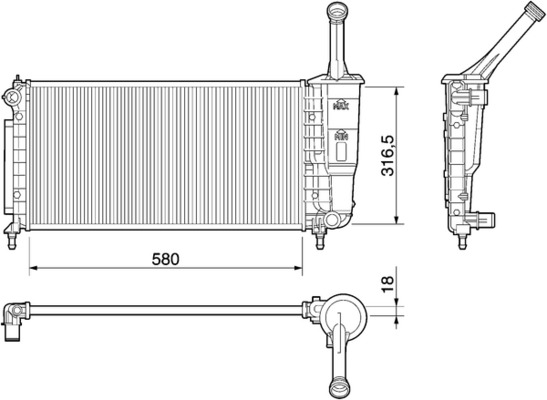 Mahle Original Radiateur CR 1104 000S