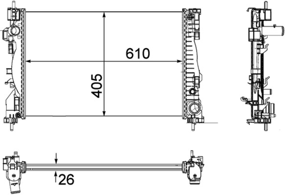 Mahle Original Radiateur CR 1180 000P