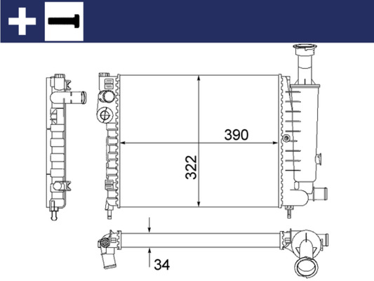 Mahle Original Radiateur CR 491 000S